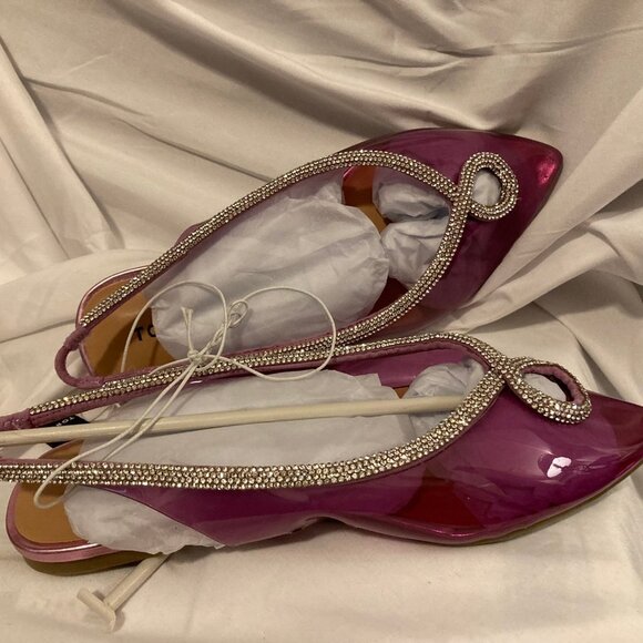 NWT Pink and Silver Pointed Toe Slingback - Picture 2 of 8